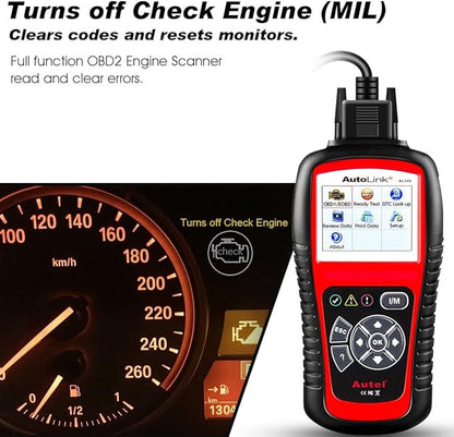 Autel AutoLink AL519 OBD2 Scanner, Professional Mechanic OBDII & CAN Car Diagnostic Scan Tool, Code Reader for Check Engine Light, One-Click Smog Check, DTCs Lookup, Upgraded Ver. of AL319/ MS309