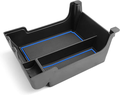 CDEFG for 2020-2023 2024 Edge Center Console Organizer Tray Compatible with 2020-2023 2024 Ford Edge Middle Console Organizer Armrest Tray Storage Box 2023 2024 Edge Accessories (Blue Trim)
