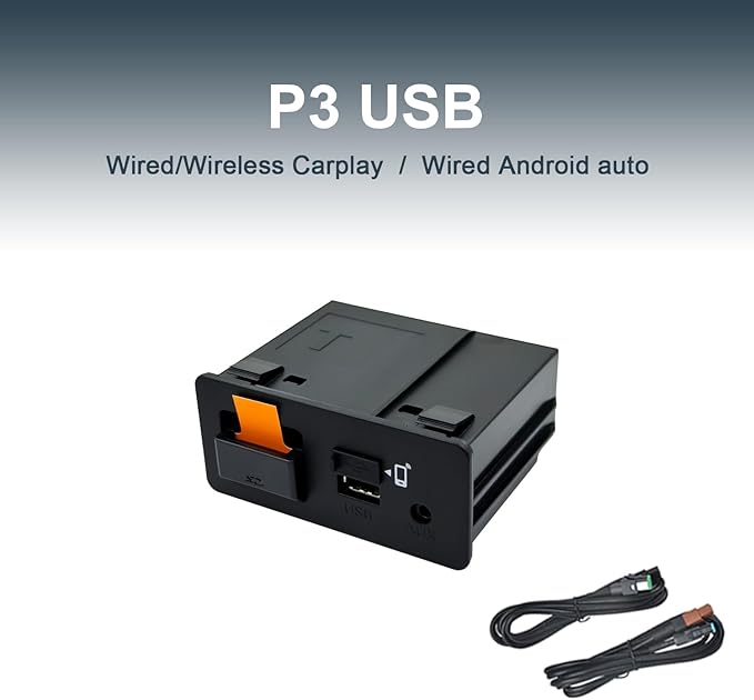 Mazda Wireless CarPlay Retrofit Kit | TK78-66-9U0C OEM USB Hub | Compatible with Mazda 2/3/6/CX-3/CX-5/CX-9/MX-5 (2014-2020) with MZD Connect (P3)