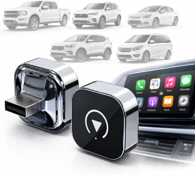 Wireless CarPlay Adapter for Jeep Gladiator 2022-2024- Slim Mini USB Design with Type-C Extension for Stable Zero-Latency Connection