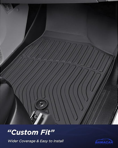 All Weather Floor Mats for Dodge Grand Caravan 2008-2021 Waterproof 7 Seats Anti-Slip Rubber Heavy Duty 3 Row Cargo Liner for Caravan SE/SXT/Crew Accessories 2019 2018 2017 2016 2015 2014 2013 2012