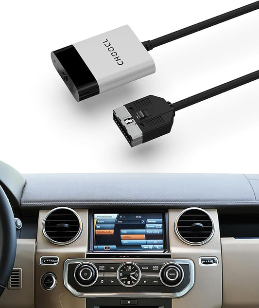 Bluetooth car Adapter with iPod Cable Premium Wireless Audio Adapter for Land Rover, Range Rover & Jaguar–Bluetooth 5.0 with aptX-HD Sound