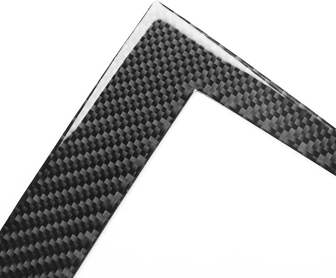 Real Quality Carbon Fiber Trim Car Rear Center Console Decal A/C Air Vent Frame Decor Compatible with Dodge Charger 2008 2009 2010 Interior Accessories Sticker Black