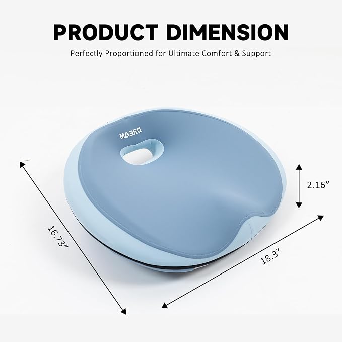 Donut Pillow Seat Cushion with Memory Foam for Tailbone Pain & Sciatica Relief - Ergonomic Hollow Office Chair Pad with Breathable Cover for Home Car Driving