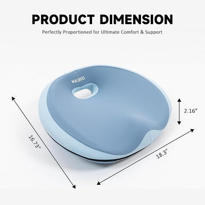 Donut Pillow Seat Cushion with Memory Foam for Tailbone Pain & Sciatica Relief - Ergonomic Hollow Office Chair Pad with Breathable Cover for Home Car Driving