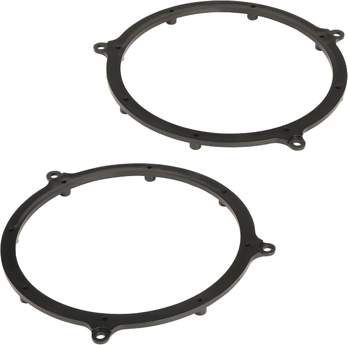 Scosche SAAI651 6.5-6.75” Speaker Adapters Compatible with Select 1996-2006 Audi Vehicles - Adapter Brackets for 6 1/2" to 6 3/4" Car Rear Speakers - Sold in Pairs - Does Not Fit 5.25", 6" or 6X9"