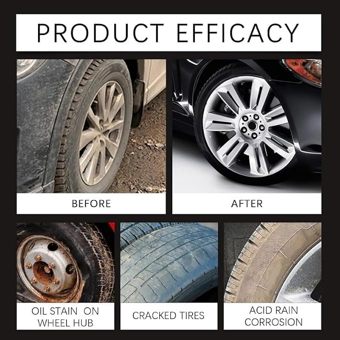 Premium Tire Coating & Trim Restorer, Tyre Nourish Cream, Car Tire Shine with Sponge, Tire Polishing Paste, Ceramic Coating Bring Back the Original Deep Black Shine to Rubber and Plastic (1, 30g)