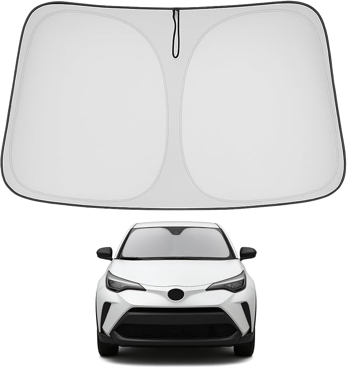 Proadsy 2026 Upgrade Front Windshield Sun Shade Foldable Sunshade Protector Custom Fit 2018-2023 CH-R C-HR CHR, XLE Premium CUV Winter Accessories