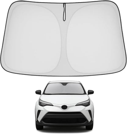Proadsy 2026 Upgrade Front Windshield Sun Shade Foldable Sunshade Protector Custom Fit 2018-2023 CH-R C-HR CHR, XLE Premium CUV Winter Accessories