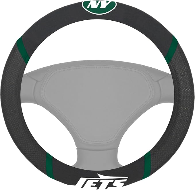 FANMATS NFL Unisex-Adult Embroidered Steering Wheel Cover