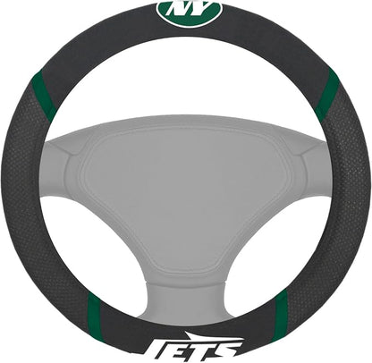 FANMATS NFL Unisex-Adult Embroidered Steering Wheel Cover