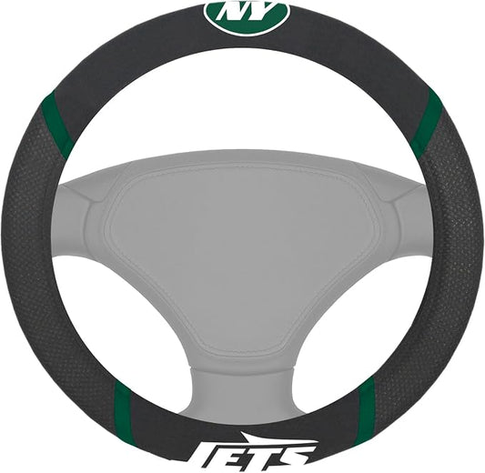 FANMATS NFL Unisex-Adult Embroidered Steering Wheel Cover