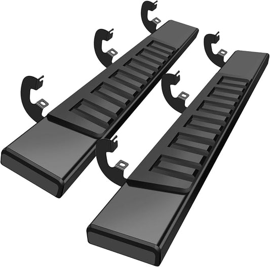6 inches Regular Running Boards Compatible with 2019-2026 Chevy Silverado/GMC Sierra 1500, 2019-2026 2500/3500 Regular/Standard/Single Cab Side Steps Nerf Bars Black
