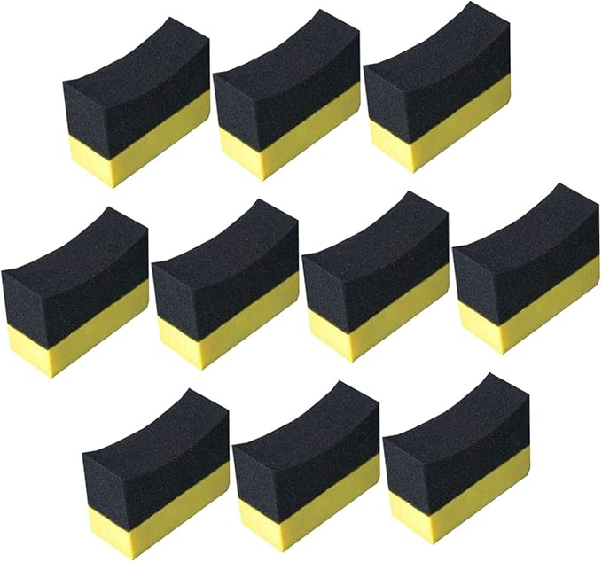 Milisten 10pcs Tire Dressing Applicator Pads Portable Wax Polishing Sponge for Car Interior Cleaning and Tire Shine Sponges for Effective Detailing and Finishing