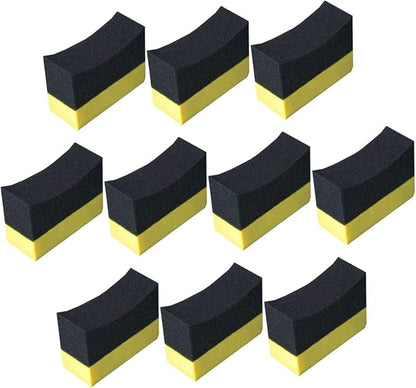 Milisten 10pcs Tire Dressing Applicator Pads Portable Wax Polishing Sponge for Car Interior Cleaning and Tire Shine Sponges for Effective Detailing and Finishing