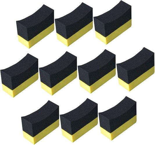 Milisten 10pcs Tire Dressing Applicator Pads Portable Wax Polishing Sponge for Car Interior Cleaning and Tire Shine Sponges for Effective Detailing and Finishing