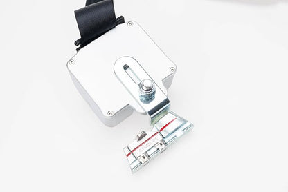 Q'Straint Q8-6326-A1-T Retractable Occupant Securement Kit | Dual L-Track Floor & Wall Anchorage Fittings | Manual D-Ring Height Adjuster | for Transit Vans, Buses & Paratransit