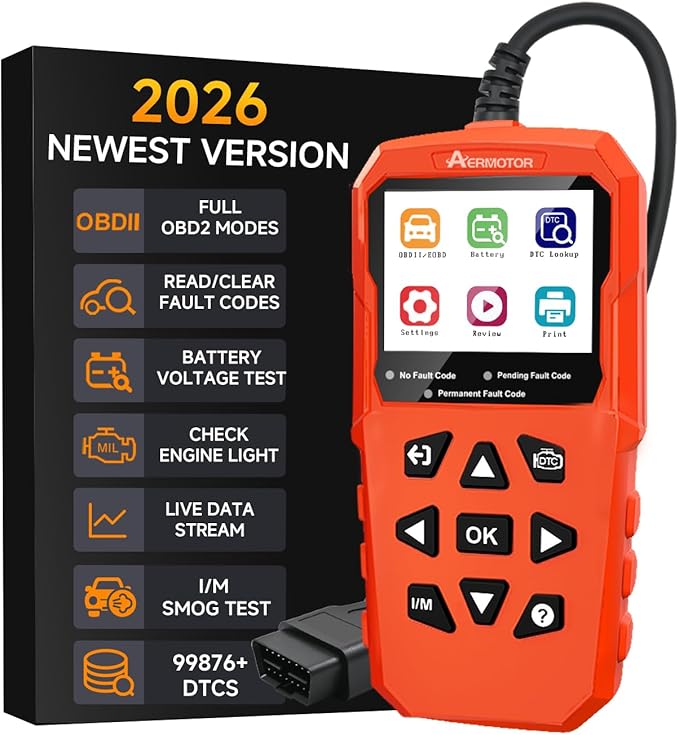 OBD2 Scanner,V880 Car Scanner Diagnostic Tool: Car Check Engine Code Reader with Reset,Live Data & Freeze Frame,Mode 6, Mode 8, OBDII Scan Tool for All OBD II Protocol Vehicles Since 1996