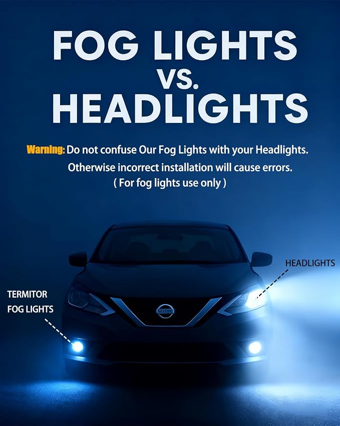 Termitor 2026 Upgraded H1 Bulbs, 1:1 Size Fog Light for Off Road Use Only | 6500K Pure White High Bright, 3 Minutes Installation, No Adapter Required H1 Bulb for Car, Truck, Pack of 2