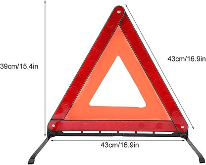 HERCHR 2 Pack Foldable Warning Reflective Triangles with Carrying Case Safety Triangles Kit Road Emergency Warning Reflector Roadside Reflective Early Board Car Stop Sign