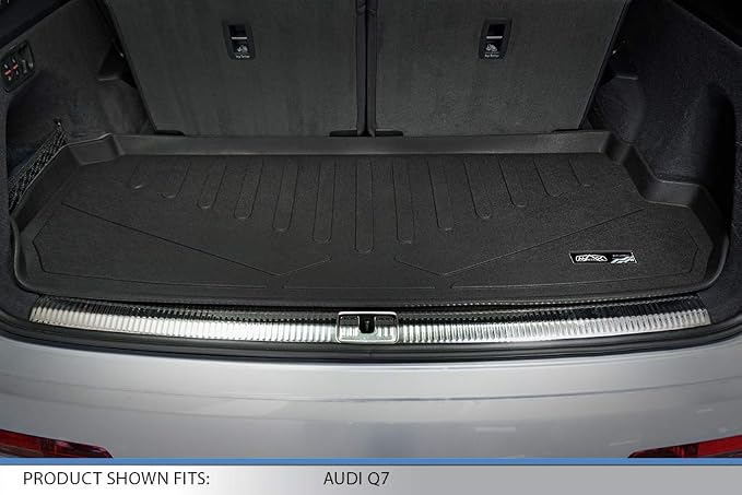 MAXLINER Custom Fit Floor Mats 3 Rows and Cargo Liner Behind 3rd Row Set Compatible with 2017-2025 Audi Q7 / SQ7