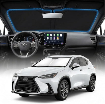 for Lexus NX NX250 NX350 NX350h NX450h+ Sun Shade Windshield Cover - Custom Fit NX Accessories 2015-2021 Sunshade Foldable UV Protection & Heat Shield Sun Visor Accessories