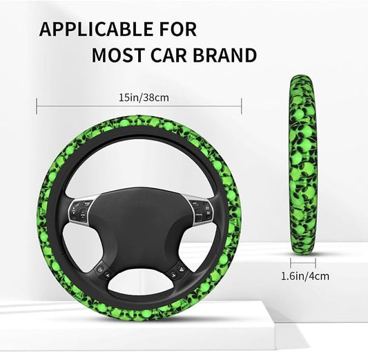 Alien Steering Wheel Covers Non Slip Neoprene Universal 15 Inch Steering Wheel Protector Car Cover for Men Women