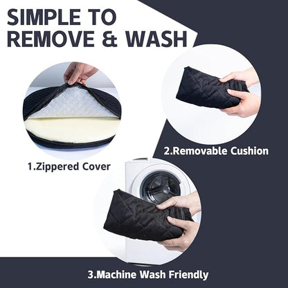 Elevated Dog Booster Seat for Small Dogs, Pet Travel Bed with Safety Leash, Anti-Slip Base, Soft Velvet, Removable Washable Cover, Secure for Pets Up to 30 lbs