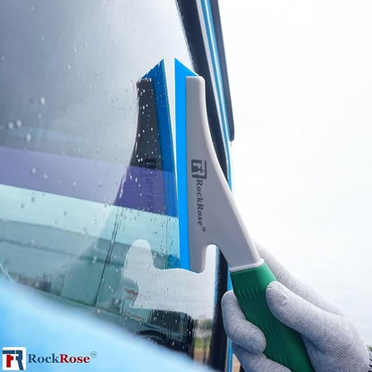 RockRose Doctor Stroke Squeegee – Professional Window Tinting Squeegee & Vinyl Wrap Applicator, Heavy-Duty Rubber Scraper for Auto Glass & Flat Glass Tint Blue