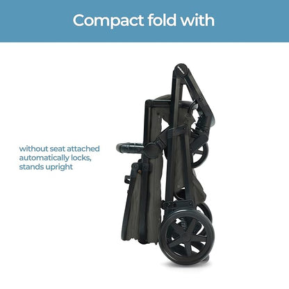 Mompush Baby Stroller, Convertible 2-in-1, Infant Car Seat Compatible, Includes Adapter - Sturdy Full-Size Infant Stroller for Family Adventures