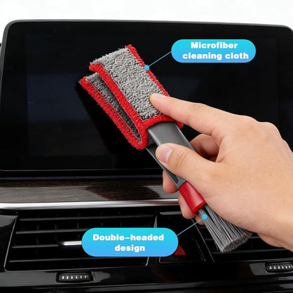 Bittwee Car Detailing Brush Kit, 6PCS Soft Bristle Multi-Use Vehicle Air Vent Detailing Wash Brushes, Automotive Interior or Exterior Cleaning Kit, Universal for SUV Automobile Truck