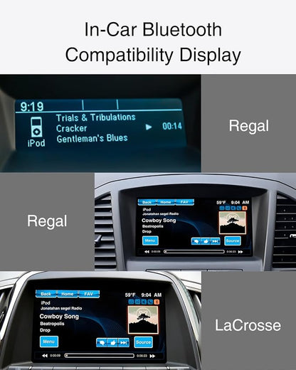 Bluetooth Car Adapter Compatible with Lacrosse and Regal (2010-2013), 2011-2015 Chevrolet (Avalanche LTZ,Malibu) with USB Interface,Car Music Bluetooth Adapter with Lossless Sound Quality
