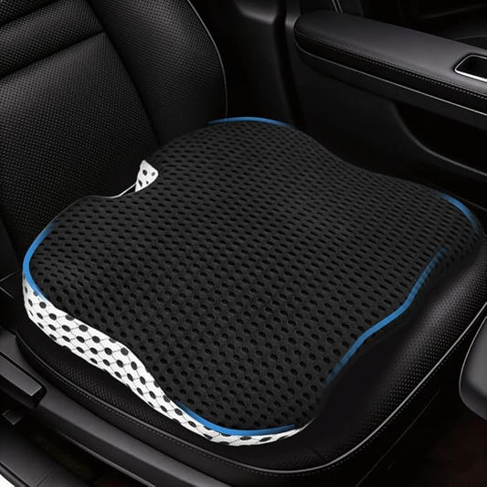 Car Seat Cushion for Long Driving Memory Foam Wedge Cushion for Back Pain & Tailbone Pain Relief Non Slip & Ergonomic Car Seat Pillow Pad, Universal Fit for Most Car Truck Office Chair & Wheelchair
