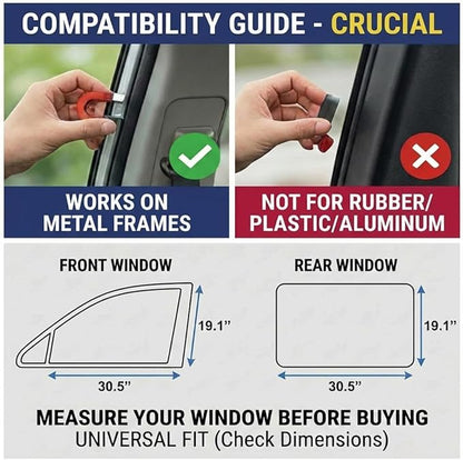 XCBYT Car Window Shades - 4 Pcs Car Privacy Curtains - 100% Block Light Car Window Covers - Magnetic Side Window Sun Shade Keeps Cooler for Breastfeeding, Taking a nap, Changing Clothes, Camping