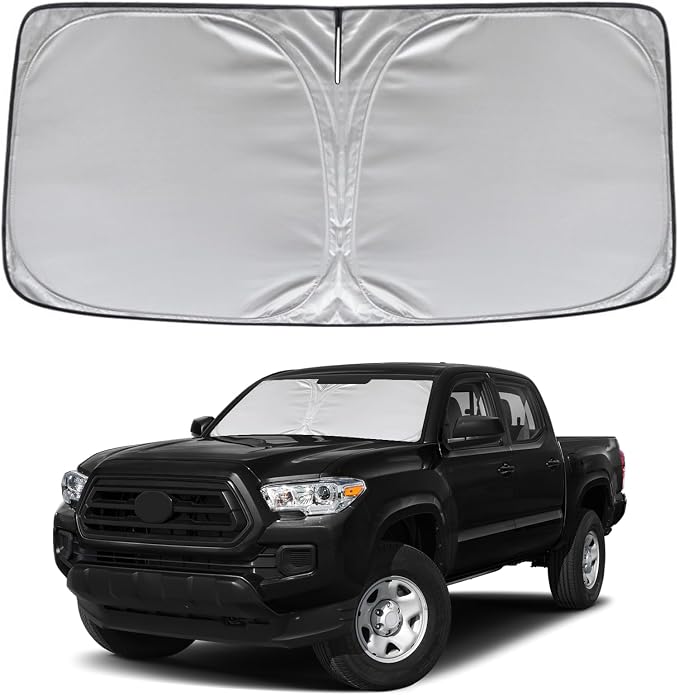 KAYZT Windshield Sun Shade for Toyota Tacoma 2016-2025 2026 Foldable Sunshade Front Window Custom Fit Accessories