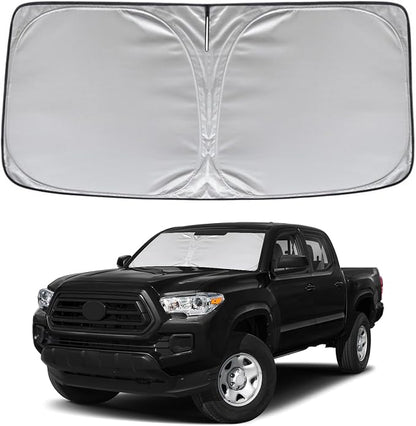 KAYZT Windshield Sun Shade for Toyota Tacoma 2016-2025 2026 Foldable Sunshade Front Window Custom Fit Accessories
