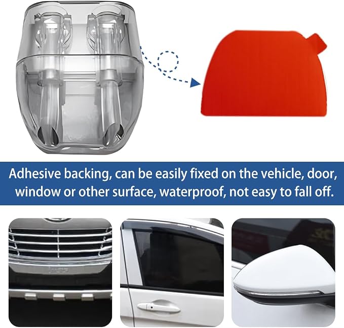6 Pack Car Deer Warning Whistle Devices, ABS Self-Adhesive Automotive Deer Whistles for Car, Deers Alarm Road Safet-y Horn Device Animal Alert Whistle for Vehicles, Motorcycles(COLOR:Transparent)