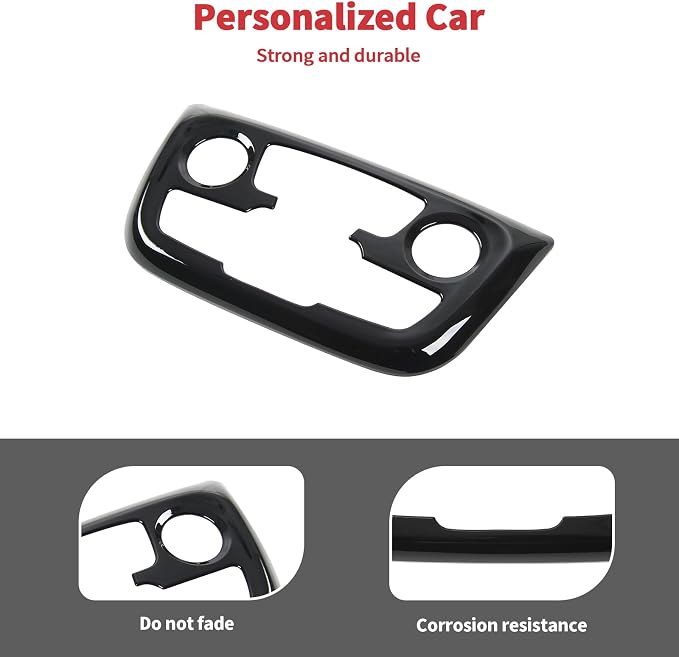 Linskip Climate Control Accent Trim Compatible with 2017 2018 2019 2020 2021 Jeep Compass, Control Panel Cover for Jeep Compass Interior Accessories(Gloss Black)