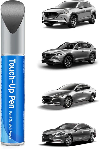 Touch Up Paint Compatible with Mazda Exact Match Touch Up Paint Car Scratch Repair (Liquid Silver Metallic（38P）)