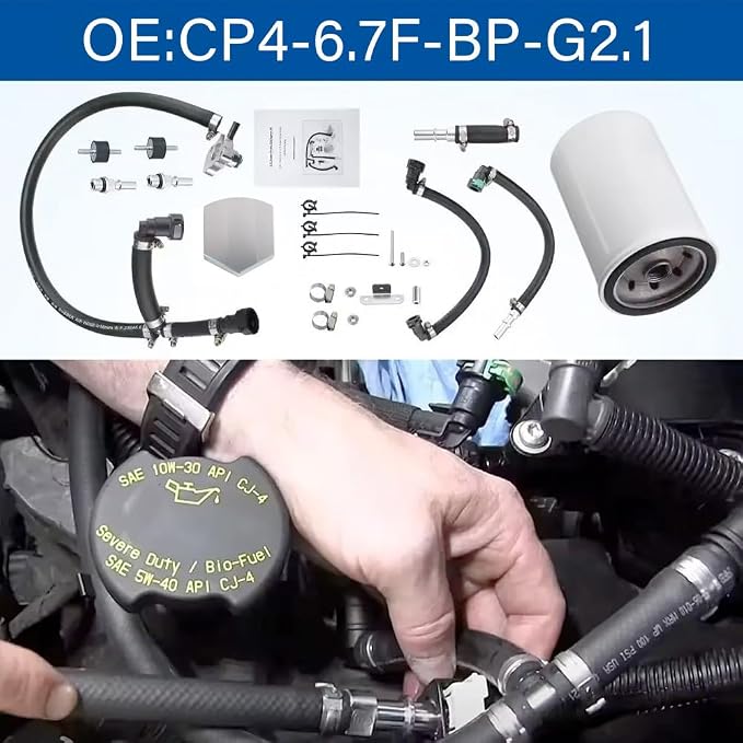 Disaster Prevention Bypass Kit Fit for 2011-2022 Ford Super Duty F-250 6.7L Diesel Replace Gen2.1 CP4.2