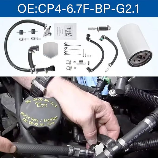 Disaster Prevention Bypass Kit Fit for 2011-2022 Ford Super Duty F-250 6.7L Diesel Replace Gen2.1 CP4.2