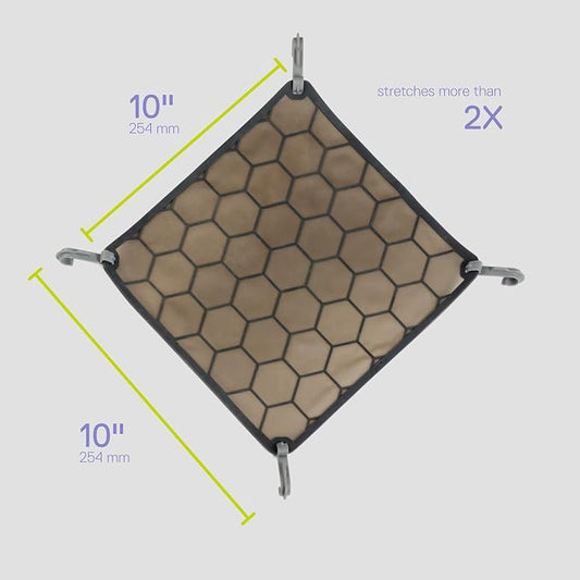 Delta Cycle ElastoTarp Bike Cargo Net - Weatherproof Silicone Stretch Cover Bicycle Rack Net, Kayak Cargo Net Keeps Luggage Dry and Secure