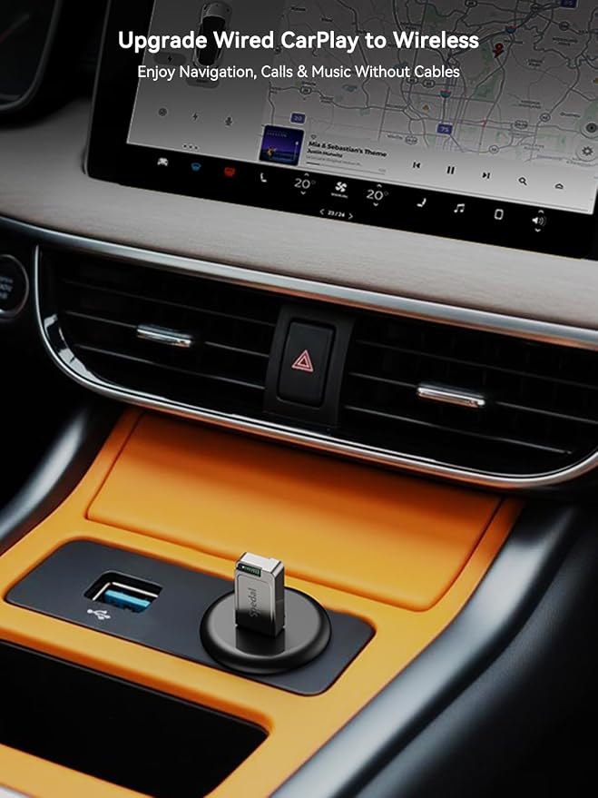 IceCool Metal CarPlay Adapter, Upgrade 2in1 Wireless CarPlay & Android Auto Adapter, Plug & Play, WLAN Dual-Band 2.4G+5G, Auto Reconnect, Compatible with After 2016 Cars with Wired CarPlay