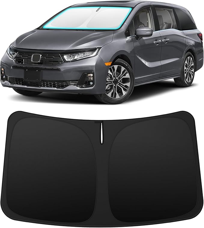 INSAUTO Custom Fit Windshield Sun Shade Accessories for Honda Odyssey 2018-2026, Foldable Front Window Sunshade, UV & Heat Reflector, Keeps Interior Cool, Includes Storage Bag