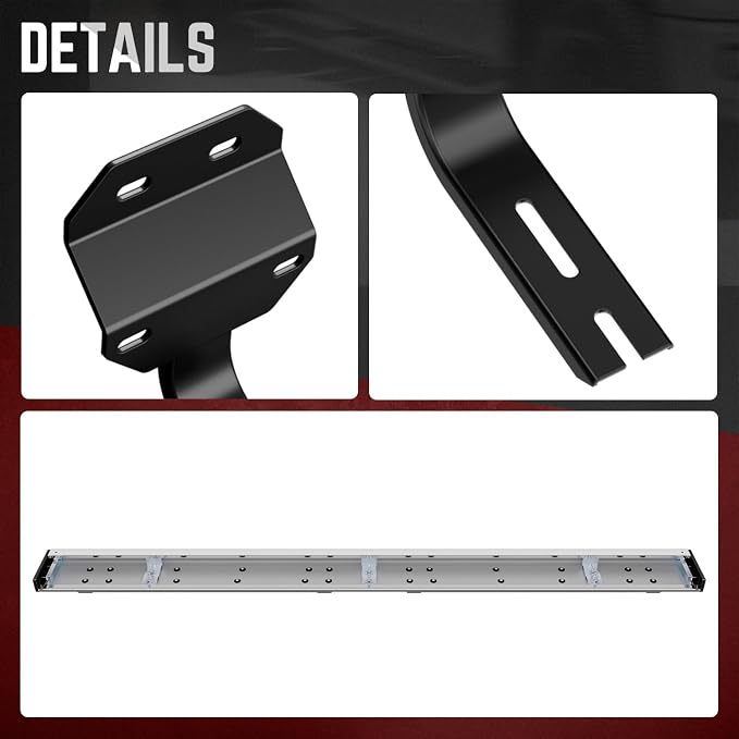 DNA Motoring 6.5" Flat Running Boards Side Step Nerf Rails Bars Compatible with Ford F150 2015-2024 / F250 SD F350 SD Crew Cab 2017-2024, STEPB-U-F25017-T1-C