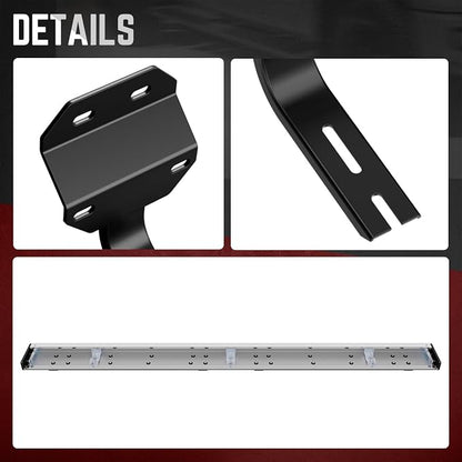 DNA Motoring 6.5" Flat Running Boards Side Step Nerf Rails Bars Compatible with Ford F150 2015-2024 / F250 SD F350 SD Crew Cab 2017-2024, STEPB-U-F25017-T1-C