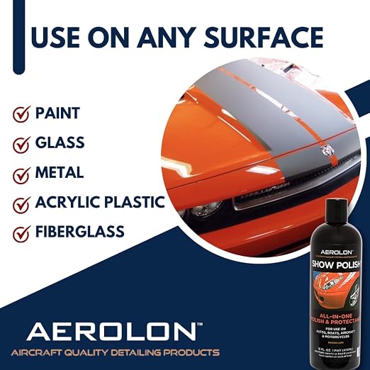 Show Polish: High Gloss Polish and Base Coat Sealer, Liquid Car Wax Shine with Polymer Paint Sealant Protection, Base Coat Sealant, All-in-One Polish and Protectant - 1 Gallon