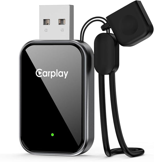 Wireless CarPlay Adapter for Apple iPhone - 2025 Wired Car Play to Wireless Dongle, USB-A/C Plug & Play, Stable Bluetooth CarPlay Adapter Only for iPhone iOS 10+ & Cars with Factory Wired Car Play