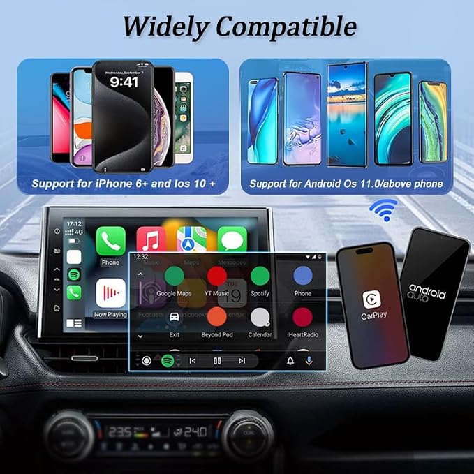 CarPlay Adapter for Honda Insight 2019 2020 2021 2022, 2-in-1 Convert Wired to Car Play Adapter, Car Multimedia Carplay Dongle, Fast Stable Connection, Plug and Play
