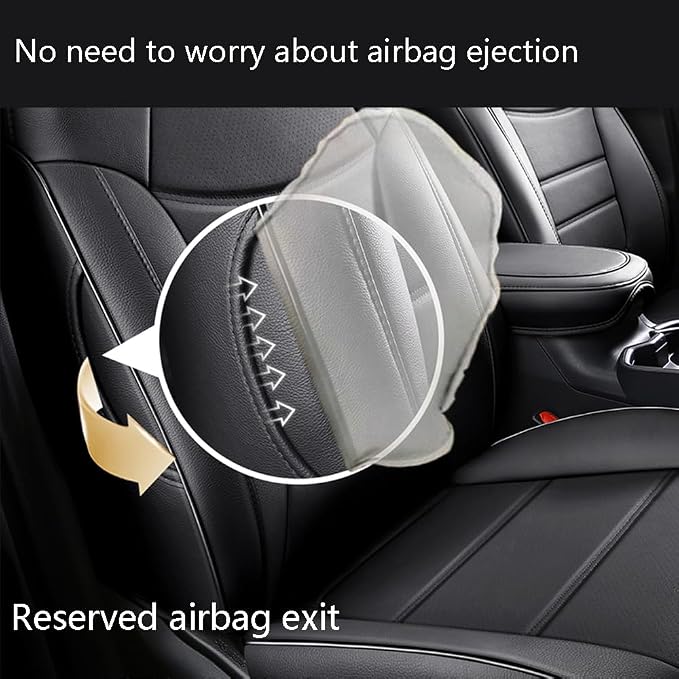 CocheFamilia Custom Fit Corolla Car Seat Covers for Select 2023 2024 2025 Toyota Corolla Hybird LE - Full Set,Leather (Black)